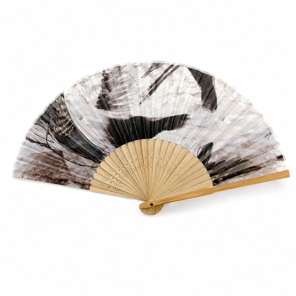 Wooden Satin Fans