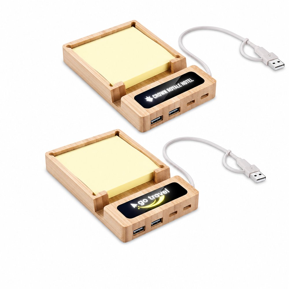 USB-Hubs mit Haftnotizen