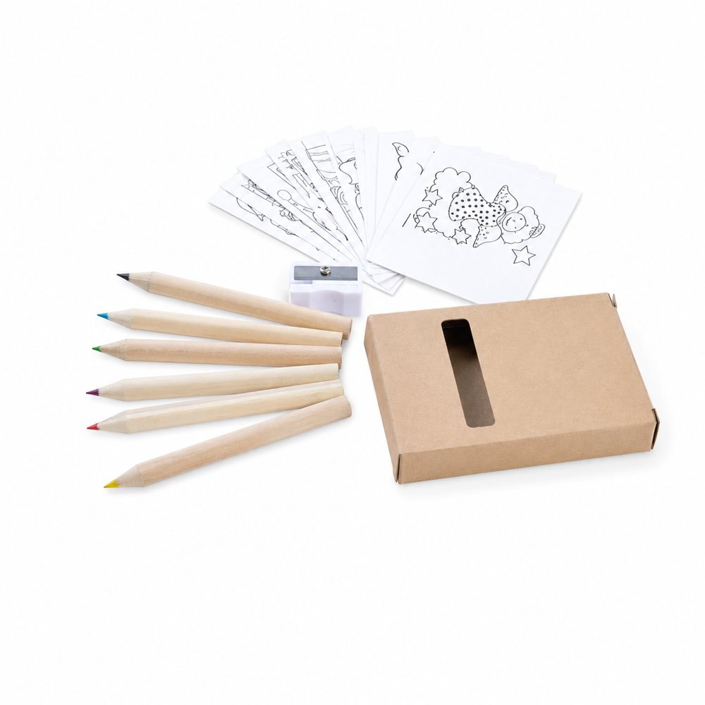 Teddy Set von Bleistift und Colouring Sheets