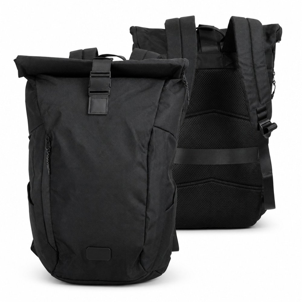 Roll-Top-Laptop-Rucksack aus recyceltem Ozeanplastik