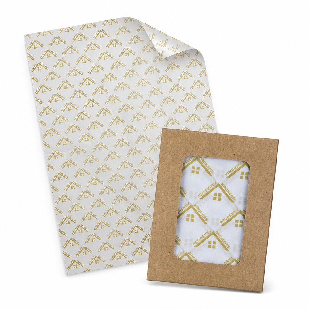 Personalisiertes Seidenpapier mit Kraft-Fensterumschlag