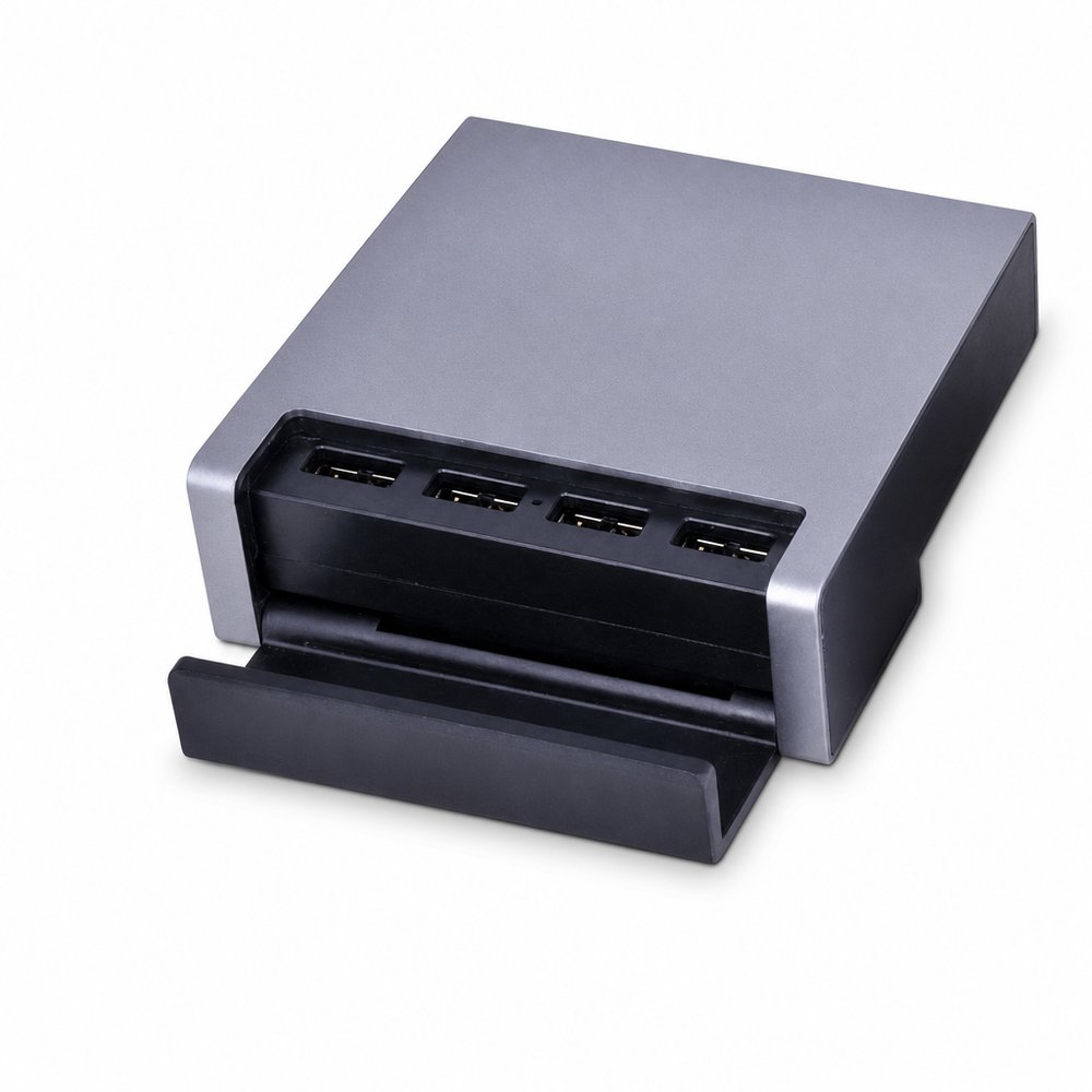 Faltbares 4-Port USB-Ladegerät mit Ständer