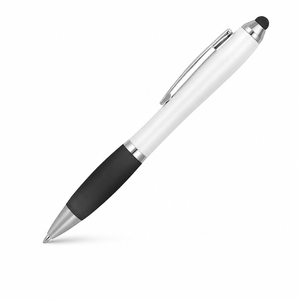 Ergo-Grip Stylus-Kugelschreiber in Weiß