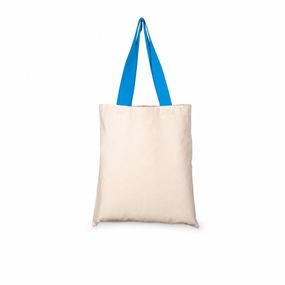 Baumwolltasche 140 g/m² mit Kontrasthenkeln