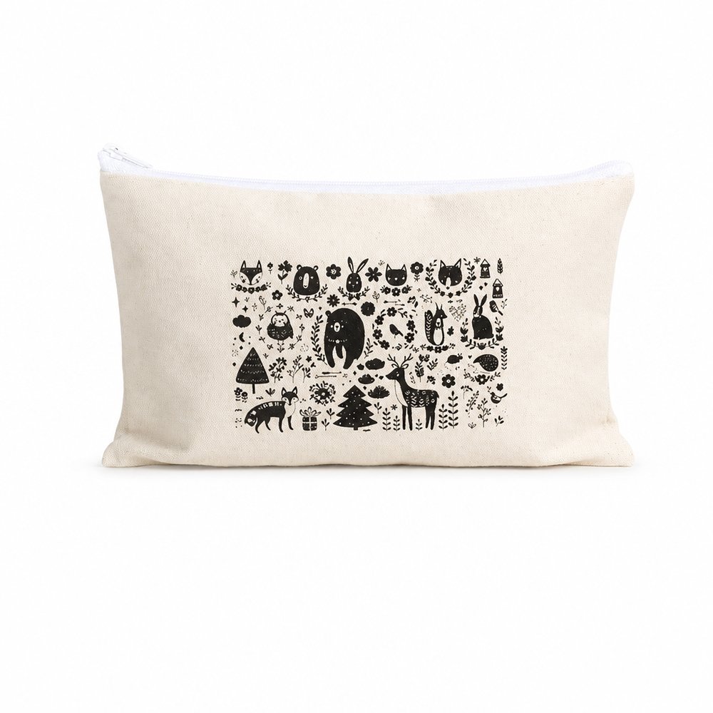 Natürliche weiße Baumwolle Leinwand Federmäppchen (12oz)