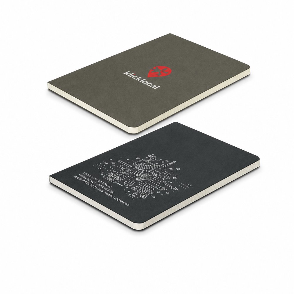 Trendige Notizbücher mit Baumwoll-Softcover (A5)