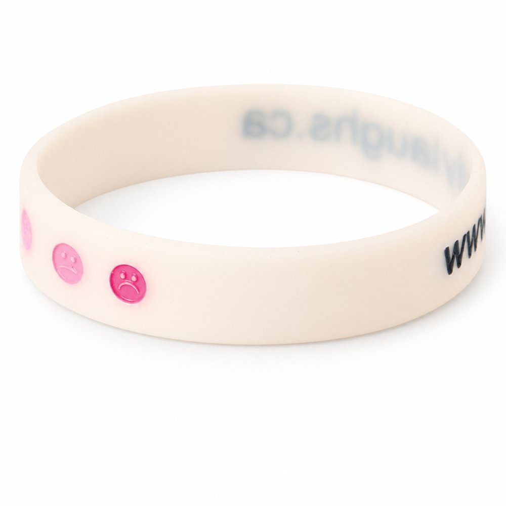 Silikon-Armbänder Geprägte mit Farbe