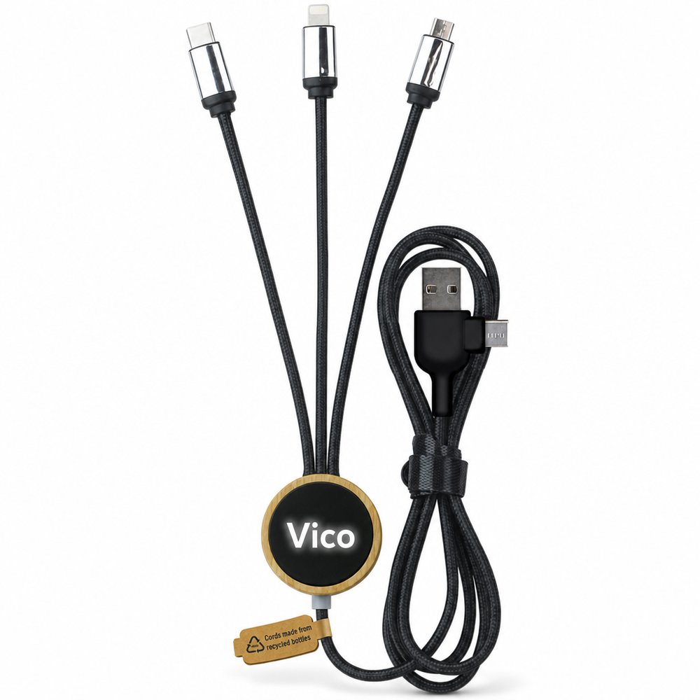 Vico LED Ladekabel mit leuchtendem Logo