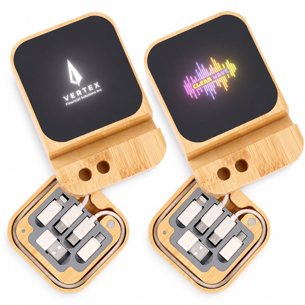 Wander Wireless Ladeset im Bambusetui