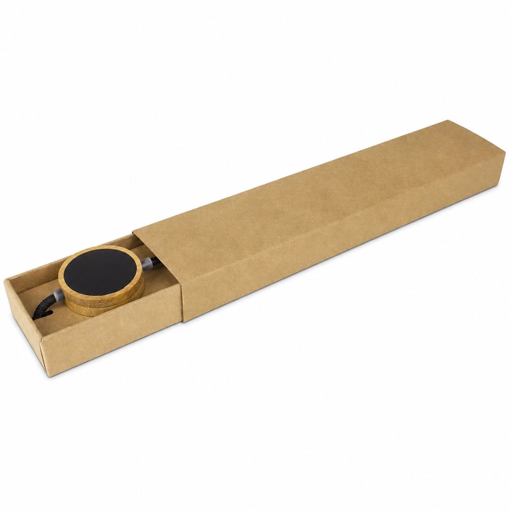 Kraft-Geschenkbox mit Schiebehülse und Gravur