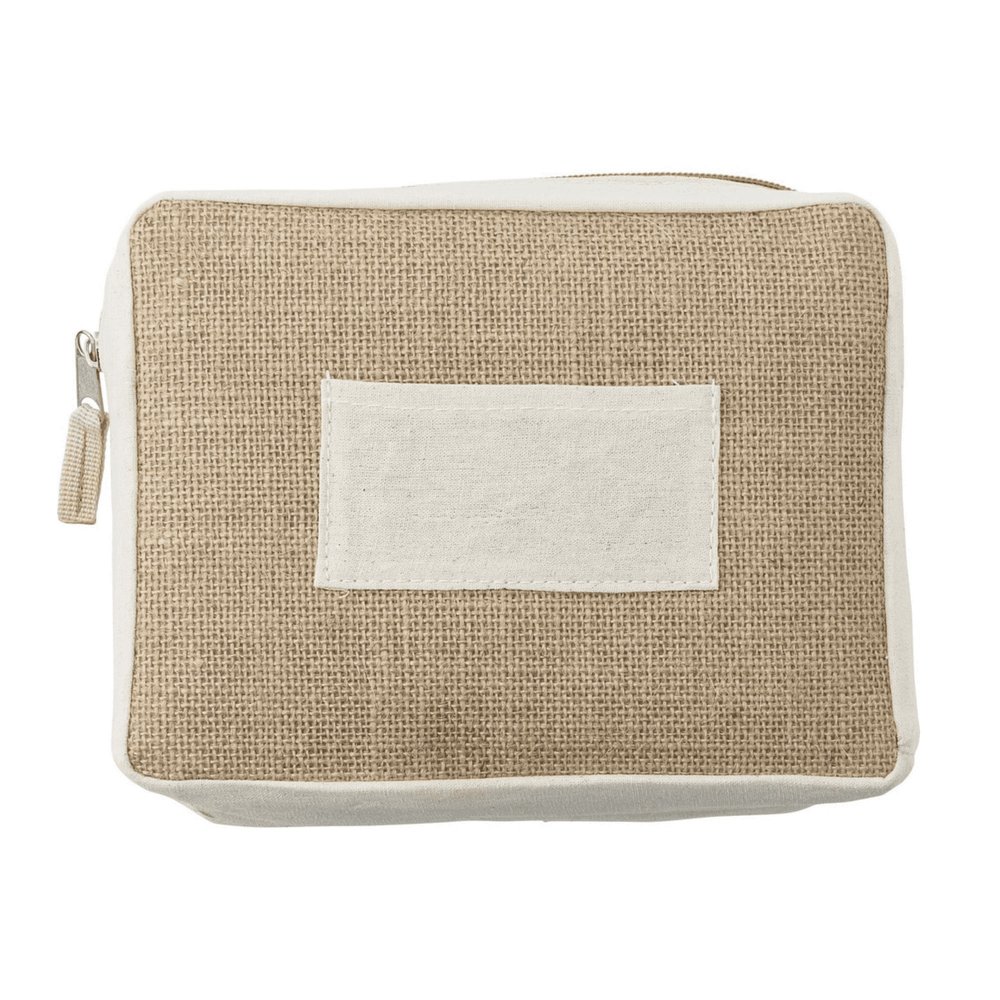 Jute-Kosmetiktasche mit Reißverschluss