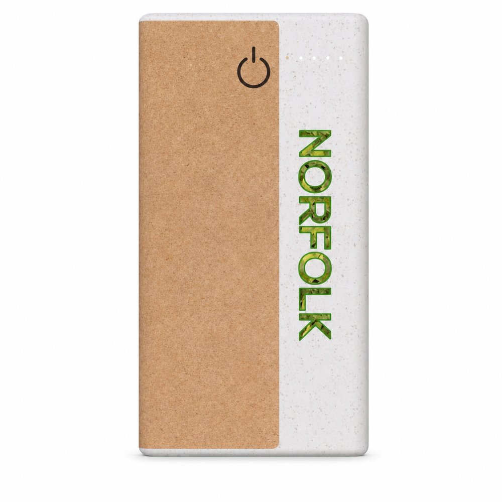 Norfolk Wireless Powerbank aus Weizenstroh und Kork