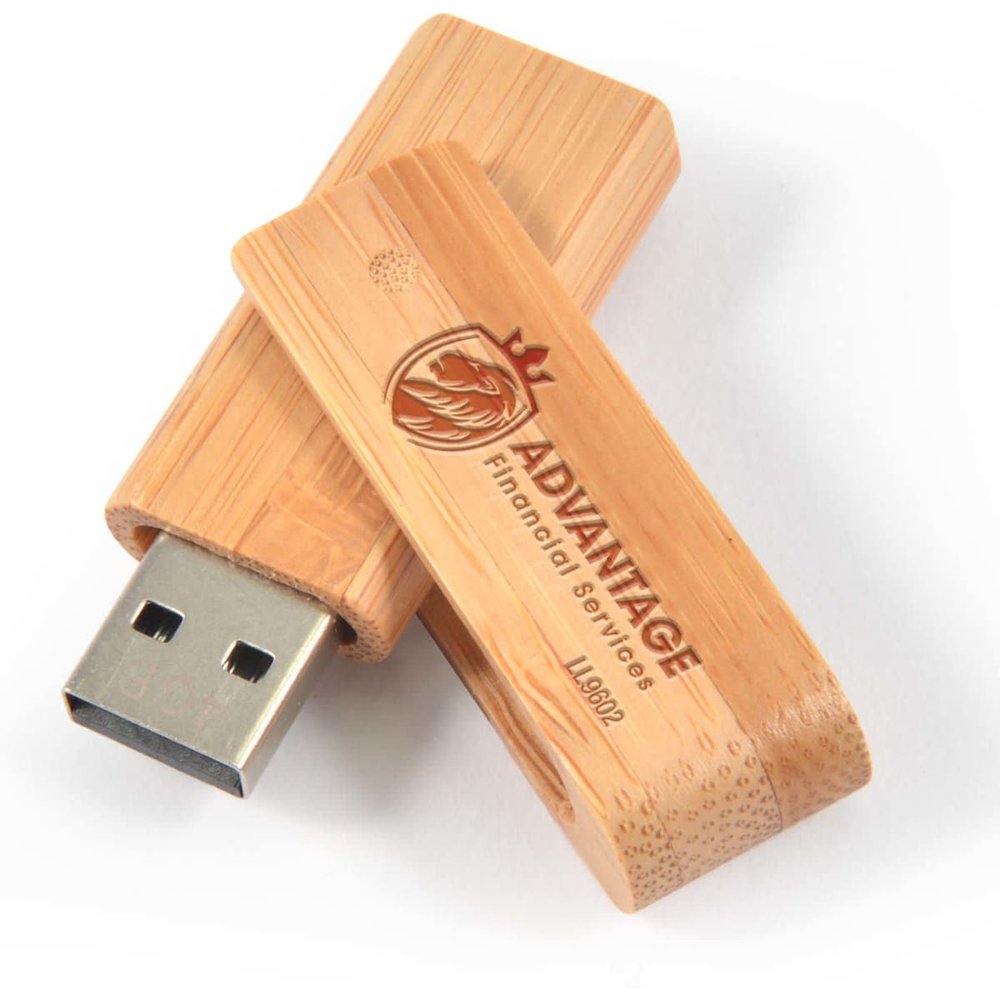 Bambus USB-Stick 4GB mit Swivel-Mechanik