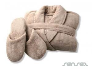 Werbeartikel Coral Fleece Bademantel und Slipper Sets