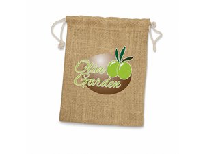 Promotional Eco Kordelzug Jutebeutel (Medium)