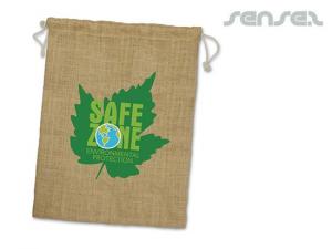 Promotional Werbe Eco Kordelzug Jutebeutel (Large)