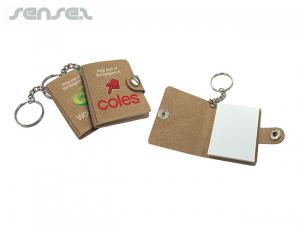 Promotional Mini-Leder Schl&uuml;sselbund Haftnotizen