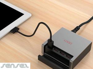 Werbeartikel Vier Ladeger&auml;t USB-Anschluss