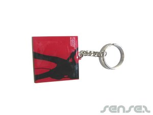 Promotional epoxy glass keyring