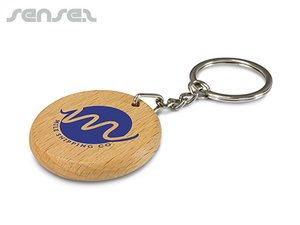 Promotional Nat&uuml;rliche H&ouml;lzerne Schl&uuml;sselringe rund