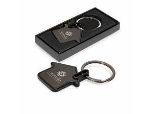 Promotional Gunmetal Schl&uuml;sselringe Haus