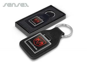 Echtes Leder Key Rings Square