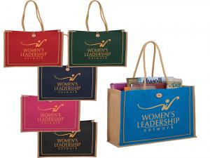 Werbeartikel Surry Jute Taschen mit Kn&ouml;pfen