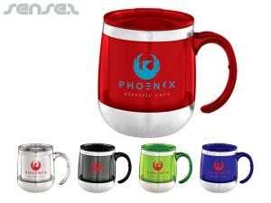 Werbeartikel Avid Edelstahl Doppelwand Schreibtisch Tassen (14 Unzen)