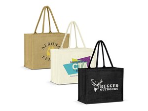 Promotional Zoe Eco Jute Tragetaschen (Wide Large)