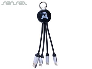 Promotional Glow 3 In 1 Multi-Ladekabel