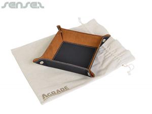 Werbeartikel Sueded Kunstleder-Schreibtischhalter