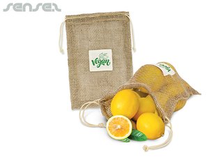 Promotional Biologisch abbaubare Jute Mesh Produce Bags