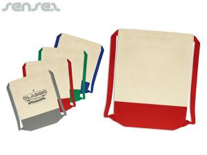 Werbeartikel Eco Ungebleichte Leinenkordel-Rucks&auml;cke