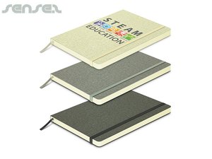 Promotional Elexus texturierte gewebte Notizb&uuml;cher (A5)