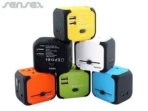 Promotional Farbige internationale USB-Reiseadapter