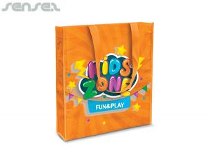 Werbeartikel Gro&szlig;e, matt laminierte Non-Woven-Taschen mit Zwickel