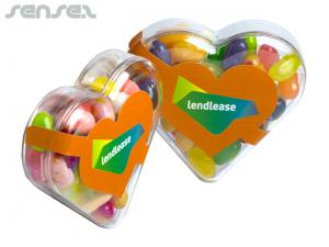 Werbeartikel JELLY BELLY Jelly Beans im herzf&ouml;rmigen Kasten