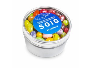 Promotional JELLY BELLY Jelly Bean Runde klare Dosen (150g)