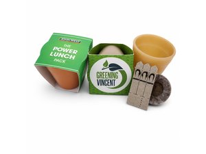 Promotional Flourish Gloss Eco Cornstarch-T&ouml;pfe mit Samen