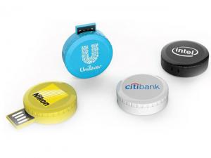 Werbeartikel Puk Round USB Sticks (4 GB)
