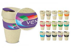 Werbeartikel Gro&szlig;e Kaffeetassen aus &Ouml;ko-Reisschalen (480 ml)