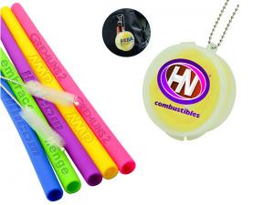 Werbeartikel Wiederverwendbare Silikonstrohhalme Mit Kette