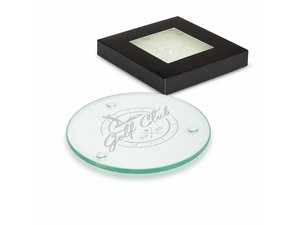 Promotional Runde Klarglasuntersetzer-Sets (2er-Set)