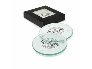 Promotional Runde Klarglasuntersetzer-Sets (4er-Set)
