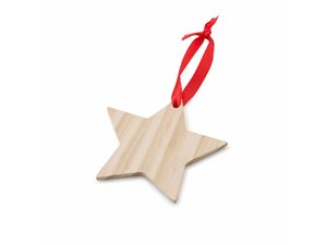 Promotional H&ouml;lzerne sternf&ouml;rmige Ornamente