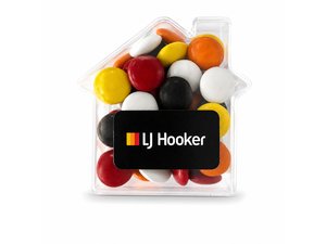 Promotional House Shaped Chocolate Beans (50g)