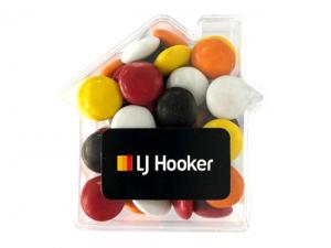 Werbeartikel House Shaped Chocolate Beans (50g)