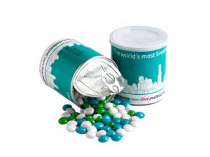 Werbeartikel Ziehen Sie Dosen mit z&auml;hen Fr&uuml;chten