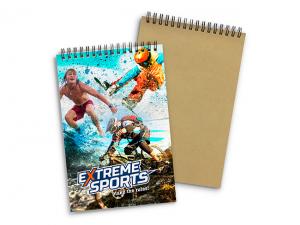 Werbeartikel Vollst&auml;ndig angepasste Spiral-Notepds mit oberer &Ouml;ffnung (A5)