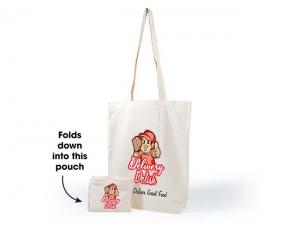 Werbeartikel Faltbare Eco Calico Einkaufstaschen